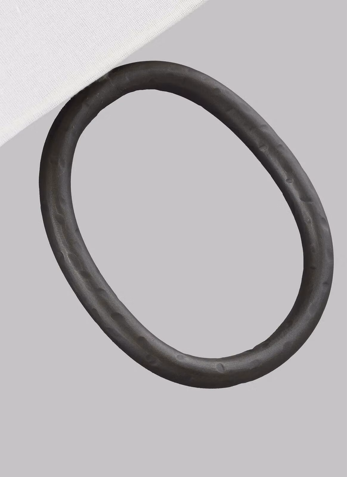 Loops Oval Metal Wall Light with White Linen Shade in Aged Iron, E27 LED Compatible – 2
