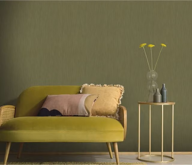 Erismann Cadence Abstract Embossed Vinyl Wallpaper in Orange and Green