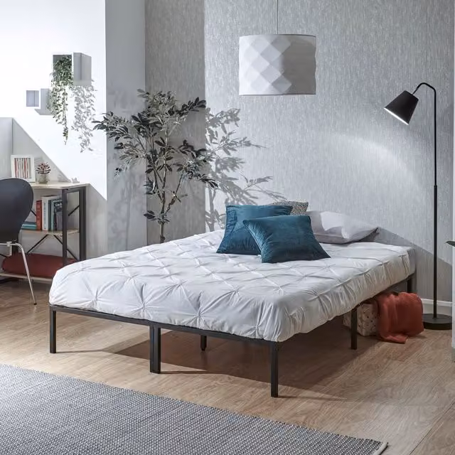 GFW Kore Industrial Metal Bedframe in Black, W/D/H: 120 x 200 cm