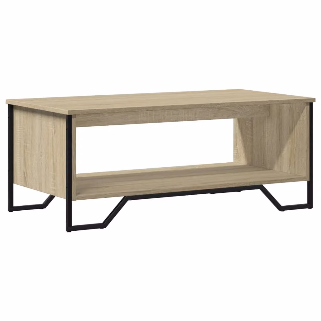 Berkfield Home Sonoma Oak Coffee Table in Brown, W/D/H: 100 x 51 x 40 cm – 2
