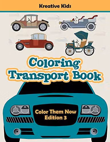Kreative Kids Colouring Transport Book - Color Them Now Edition 3, Multicolour, W: 27.94 cm, H: 21.59 cm