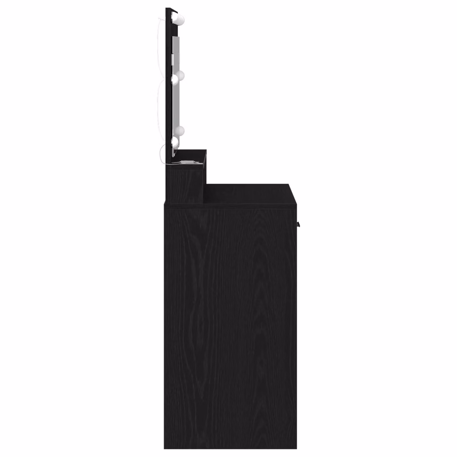 Berkfield Home Black Oak MDF Modern Vanity Table with Drawers, W/D/H: 79 x 41 x 135 cm – 3