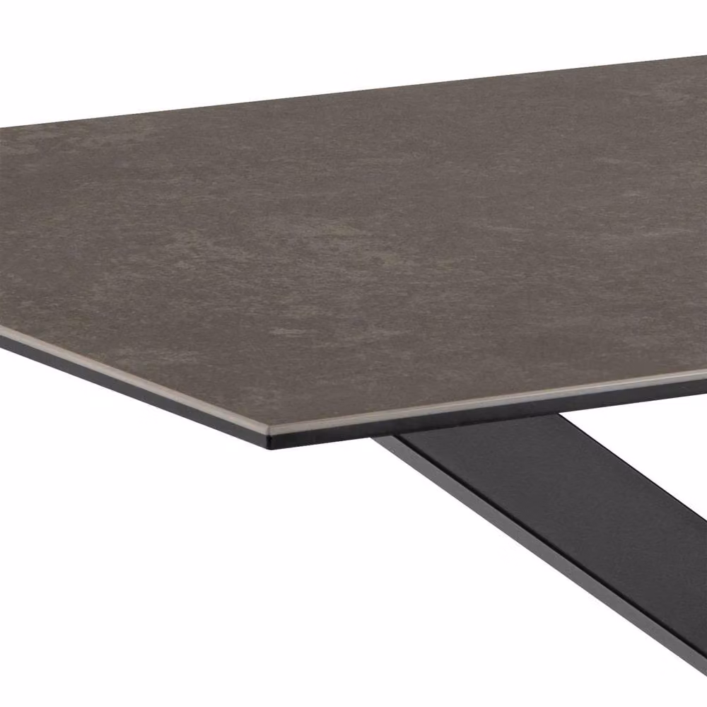 Wyld Haus Perth Black Matt Ceramic Rectangular Dining Table for 4 Adults, W/D/H: 135 x 80 x 75.5 cm – 3