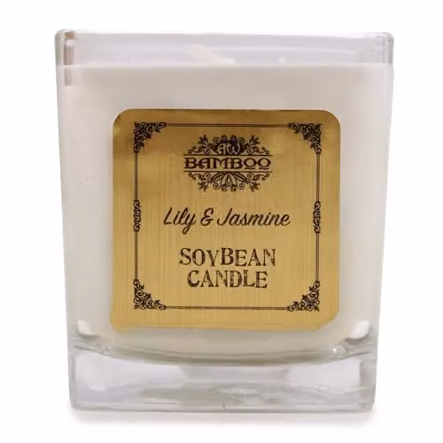 A & W Soy Candle, White, W: 7 cm, D: 7 cm, H: 7.5 cm