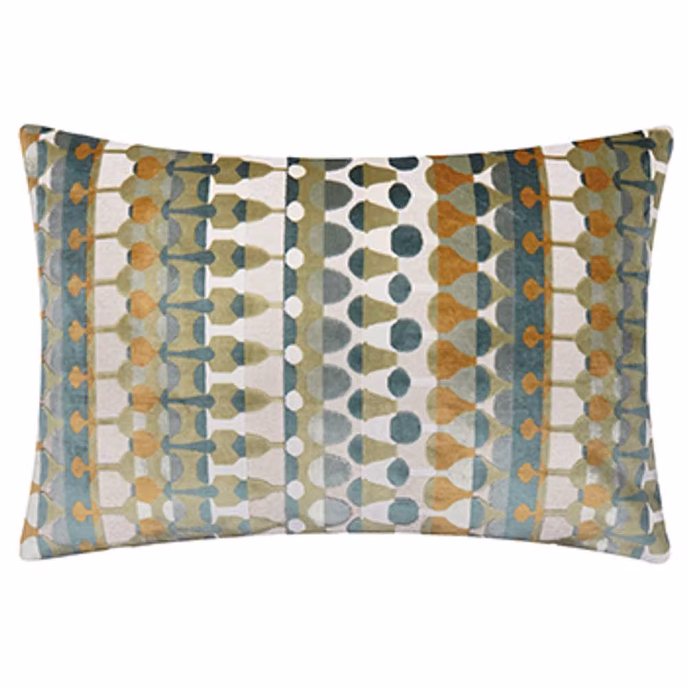 furn Metro Abstract Green Velvet Rectangular Cushion, W/D/H: 60 x 40 x 40 cm – 2