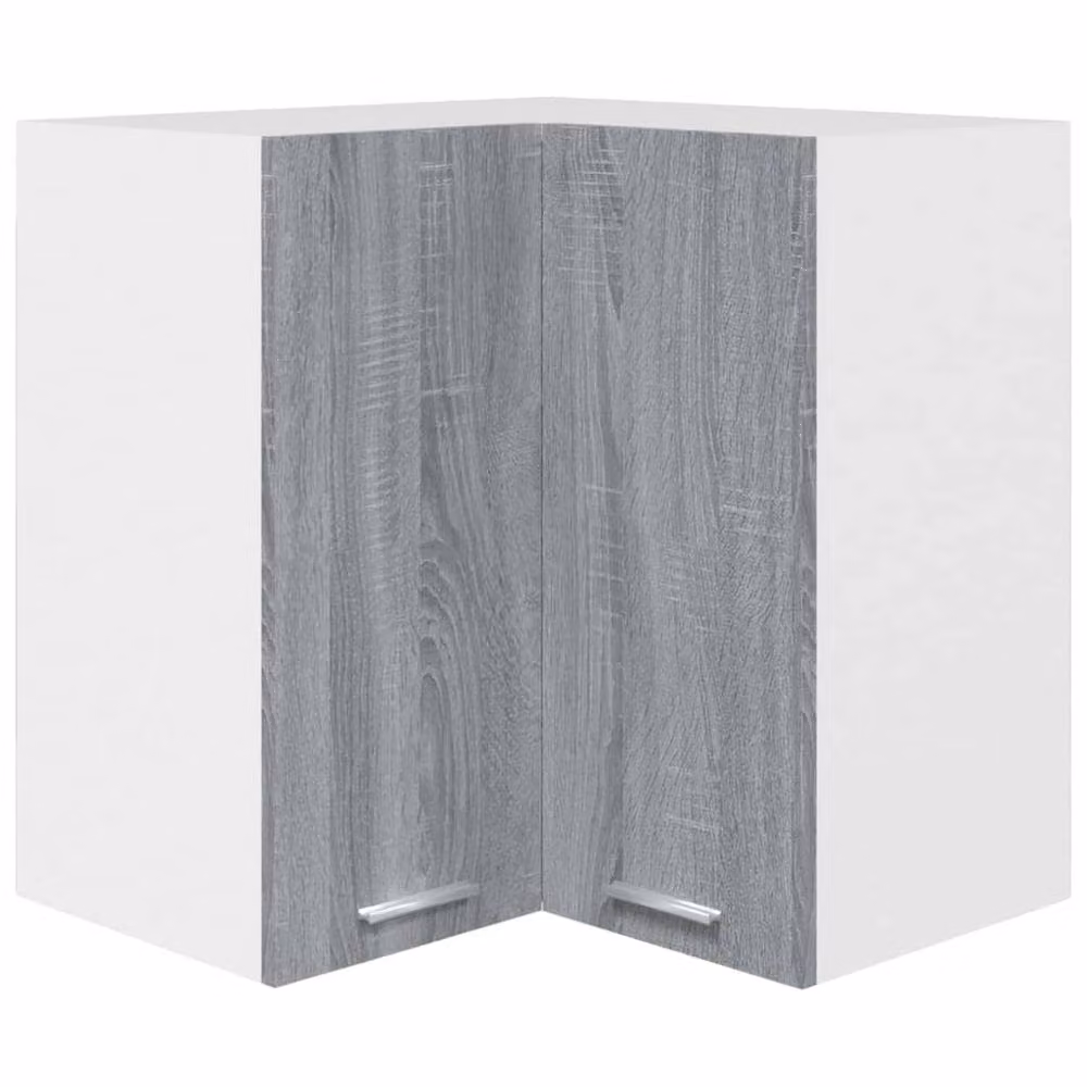 Berkfield Home Grey Sonoma Hanging Corner Cabinet W/D/H: 57 x 57 x 60 cm – 2