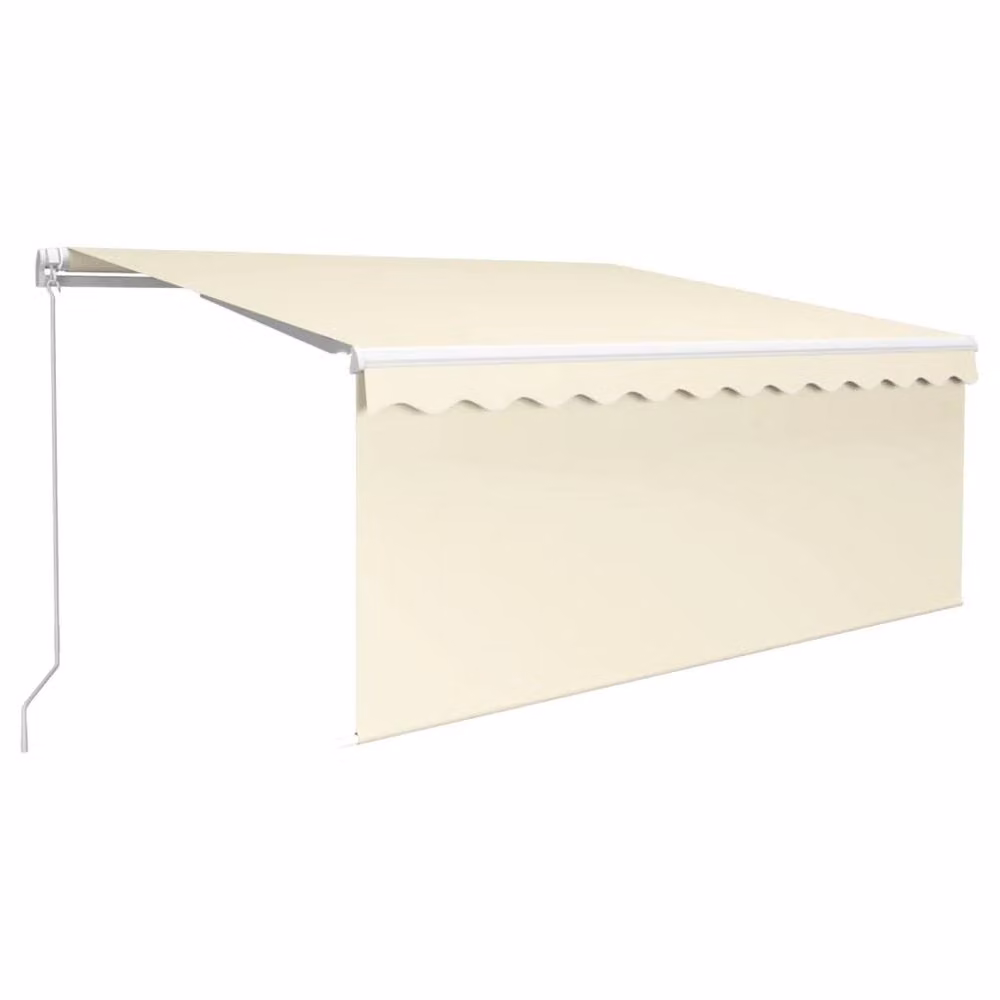 Berkfield Home Manual Retractable Awning with Blind, Beige, W: 350 cm, D: 250 cm – 2