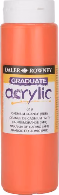 Daler Rowney Graduate Acrylic Paint Cad Orange Hue 500ml
