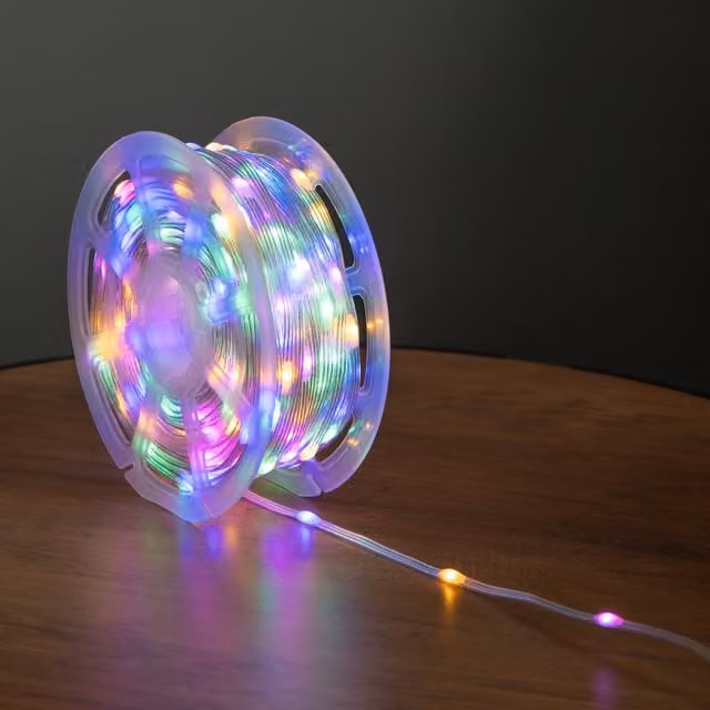 Samuel Alexander 37.5m Two Tone Christmas String Lights with 500 Warm White and Multi-Coloured LEDs