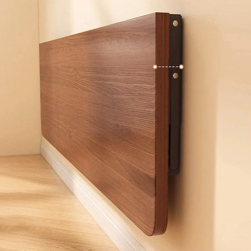 EONLION Brown Folding Wall Mounted Computer Desk – 2