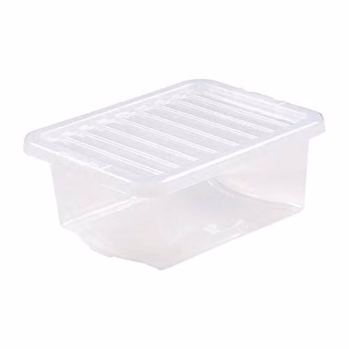 Wham Crystal 7 Litre Storage Box with Lid, Transparent
