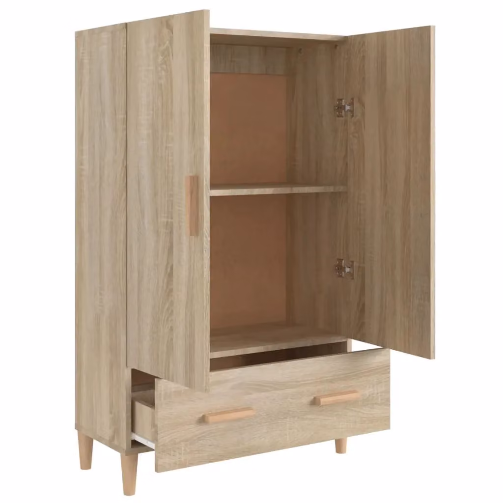Berkfield Home Sonoma Oak Highboard in Brown, W/D/H: 70 x 31 x 115 cm – 2