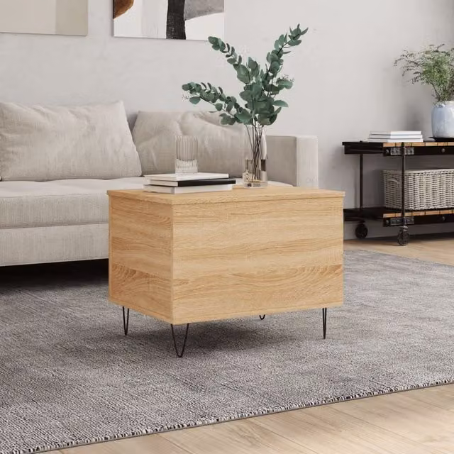 Berkfield Home Sonoma Oak Coffee Table in Brown, W: 60 cm, D: 44.5 cm, H: 45 cm