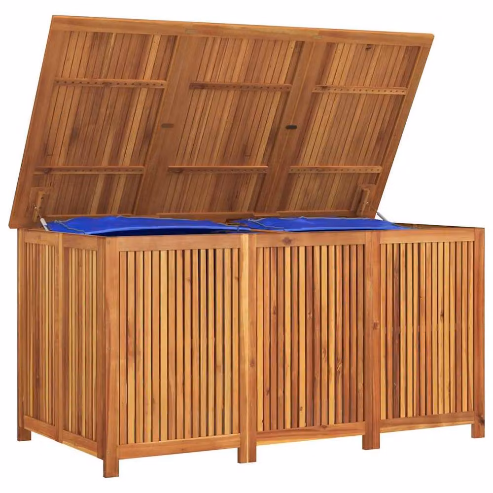Berkfield Home Garden Storage Box in Brown Oiled Acacia Wood W/D/H: 150 x 80 x 75 cm – 4
