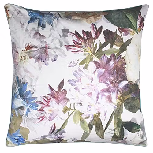 Linen House Lena Floral Cotton Pillowcase Sham, Multicolour, W/D/H: 65 x 65 x 65 cm