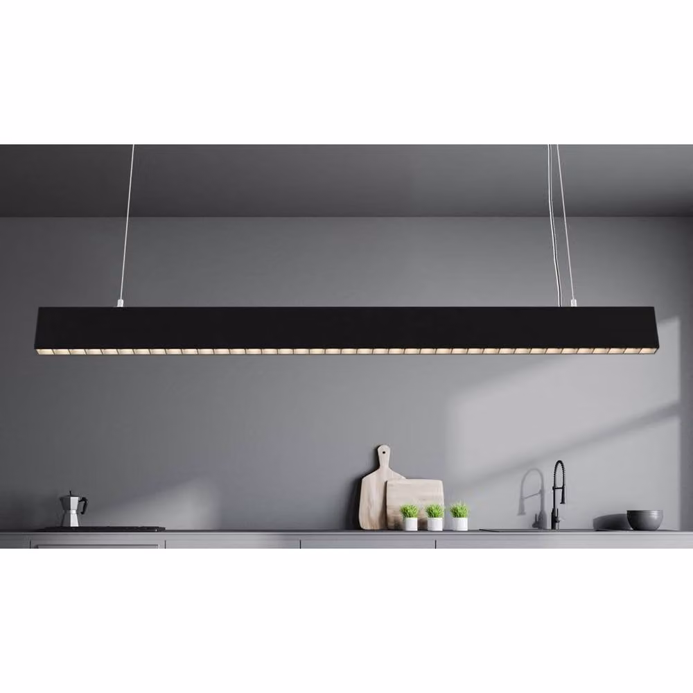 Maytoni Points Bar Pendant Ceiling Light in Black with Integrated Cool White LED – 2
