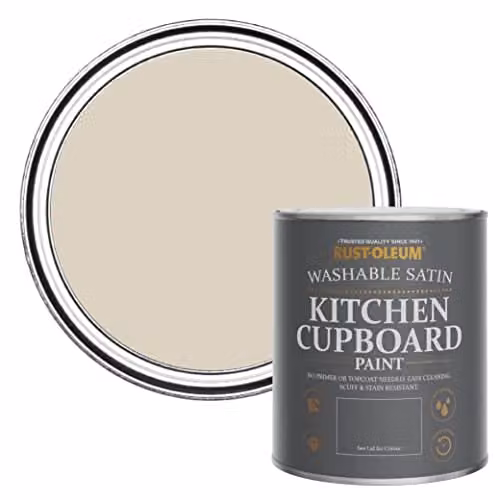 Rust-Oleum Water-Based Satin Gloss Kitchen Cupboard Paint in Brown/Beige, 0.75 l