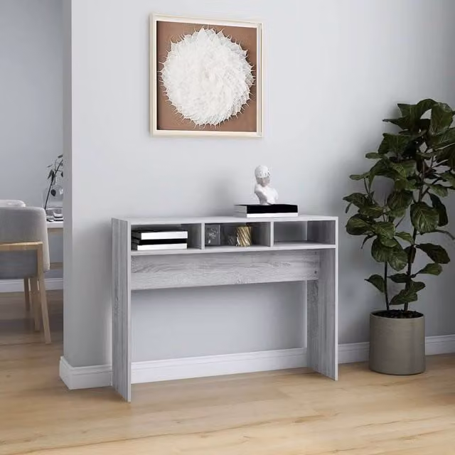 Berkfield Home Decorative Console Table in Grey Sonoma, W/D/H: 105 x 30 x 80 cm – 1