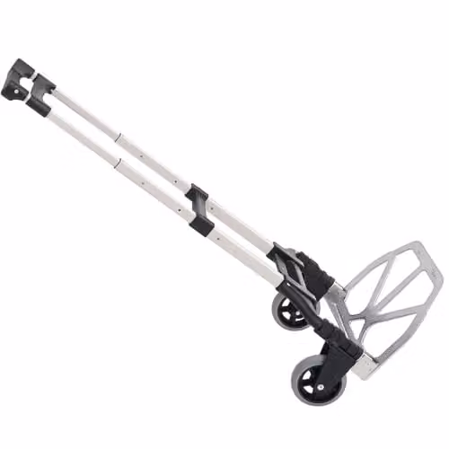 HOMCOM Heavy Duty Aluminium Folding Hand Truck Trolley in Silver