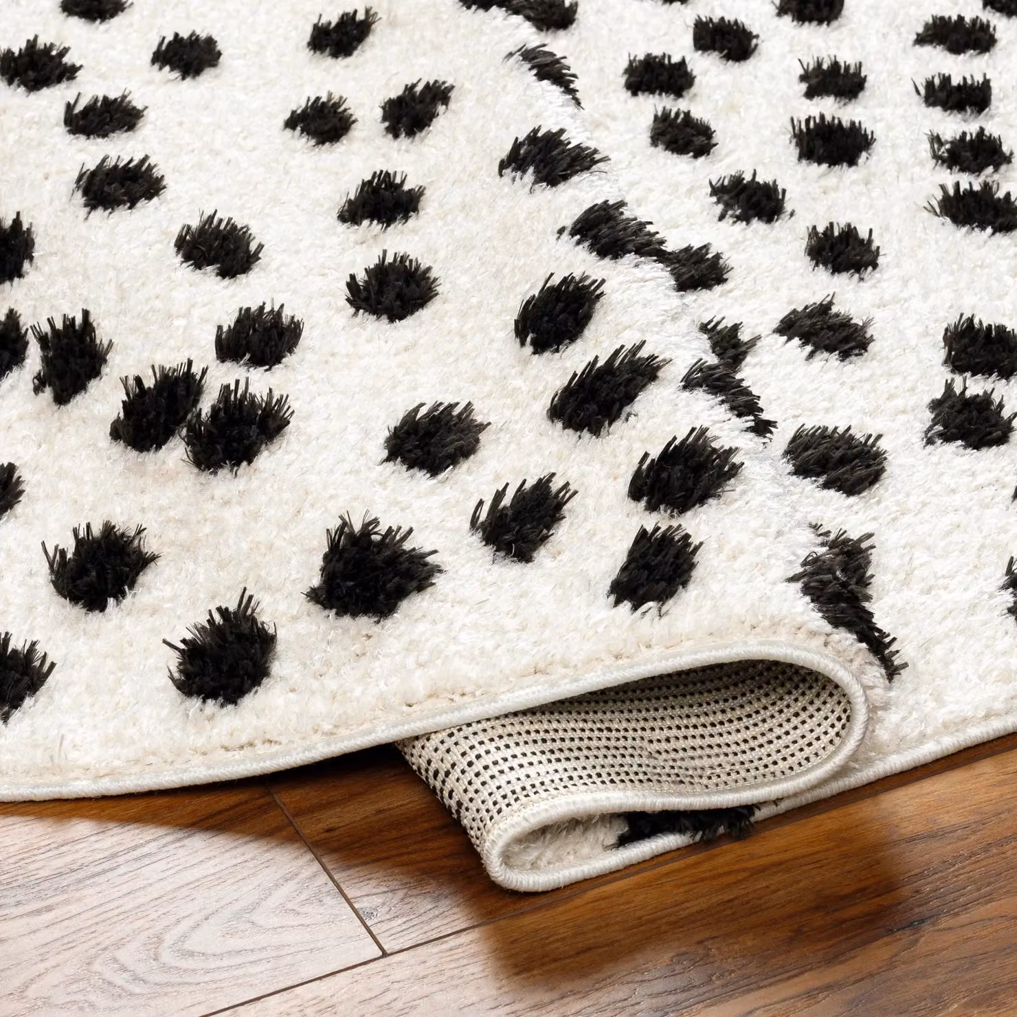Livabliss Rodos Modern Soft Plush Pile Living Room and Bedroom Rug in Black and White, W: 160 cm, D: 215 cm – 4