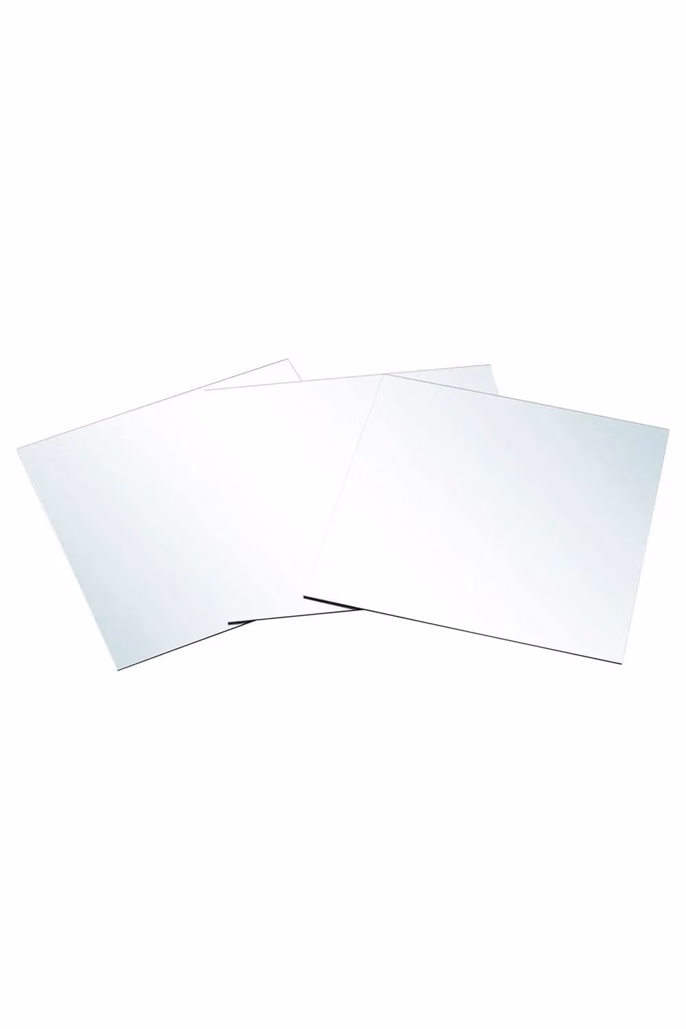 Living and Home 3pcs Square Acrylic Adhesive Wall Mirror Tiles in Transparent – 2