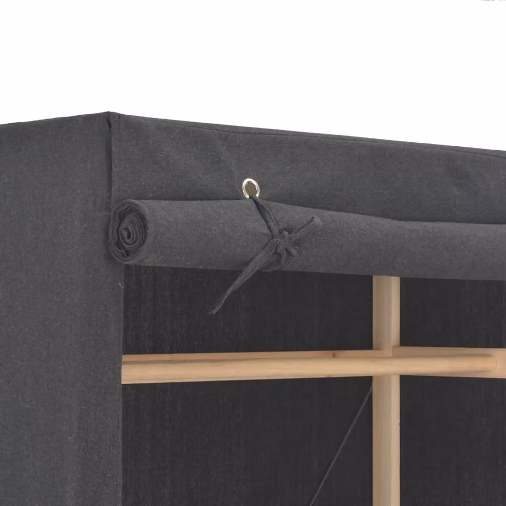 Berkfield Home Grey Fabric Roll Shutter Wardrobe W/D/H: 79 x 40 x 170 cm – 3