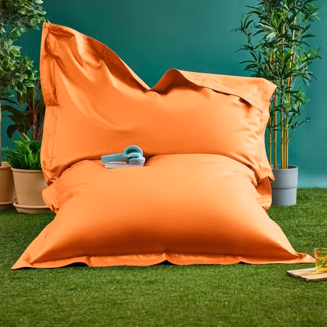 icon Adults Giant Bean Bag Floor Cushion - Orange
