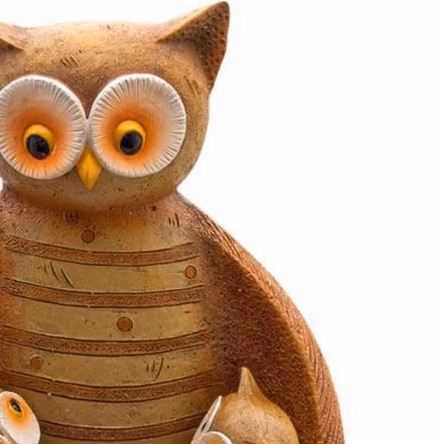 Something Different Owl Family Resin Ornament in Brown, H 17.0 cm x W 11.0 cm x D 7.0 cm – 2