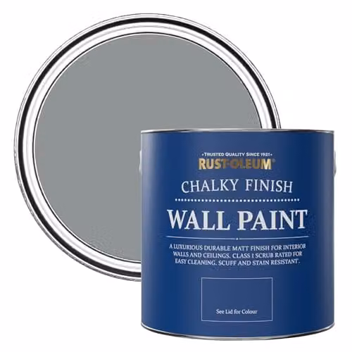 Rust-Oleum Chalky Matt Wall Paint in Anthracite Grey, 2.5L – 1