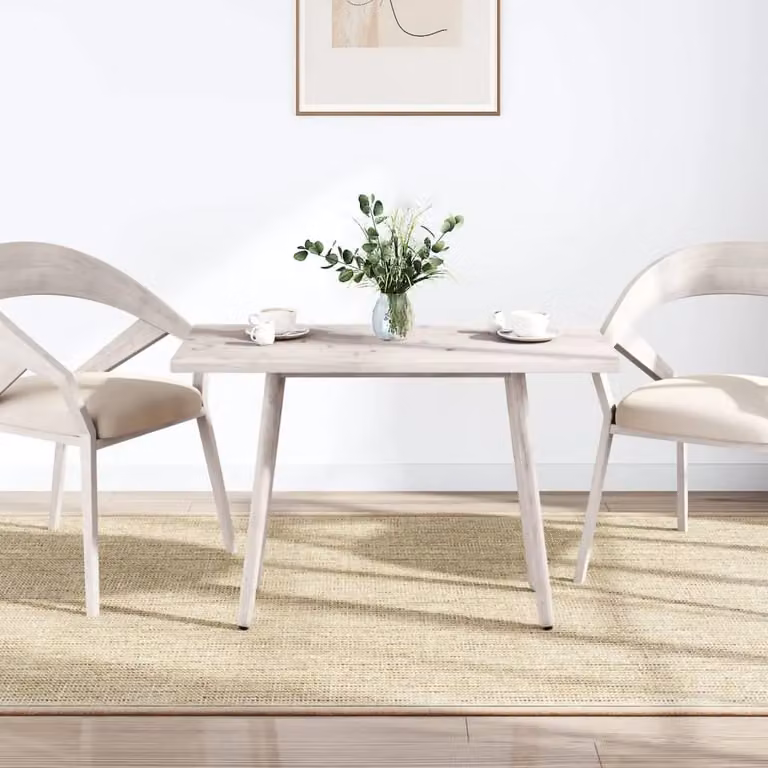 Berkfield Home White Solid Wood Pine Rectangular Table Top, W: 100 cm, D: 50 cm, H: 2.5 cm