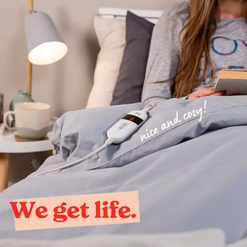 Russell Hobbs Sherpa Fleece Electric Fitted Underblanket, White, W/D/H: 150 x 200 cm – 5