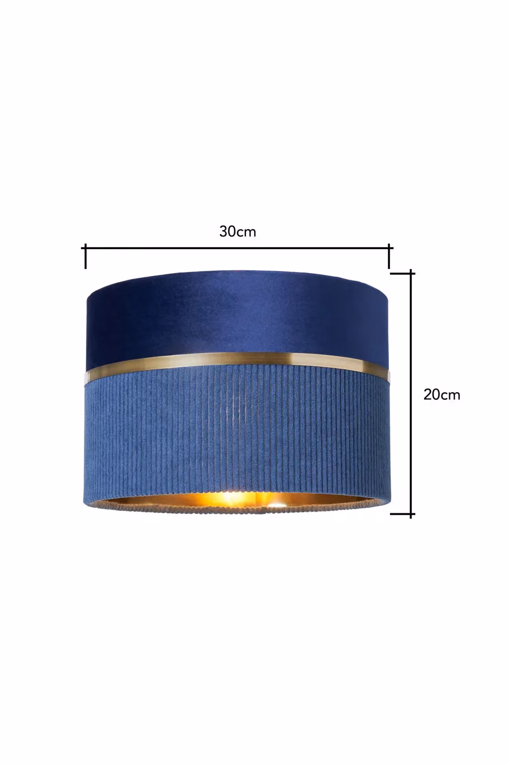 BHS Lighting Violet Blue Easy Fit Cylinder Light Shade, Diameter: 30 cm – 2