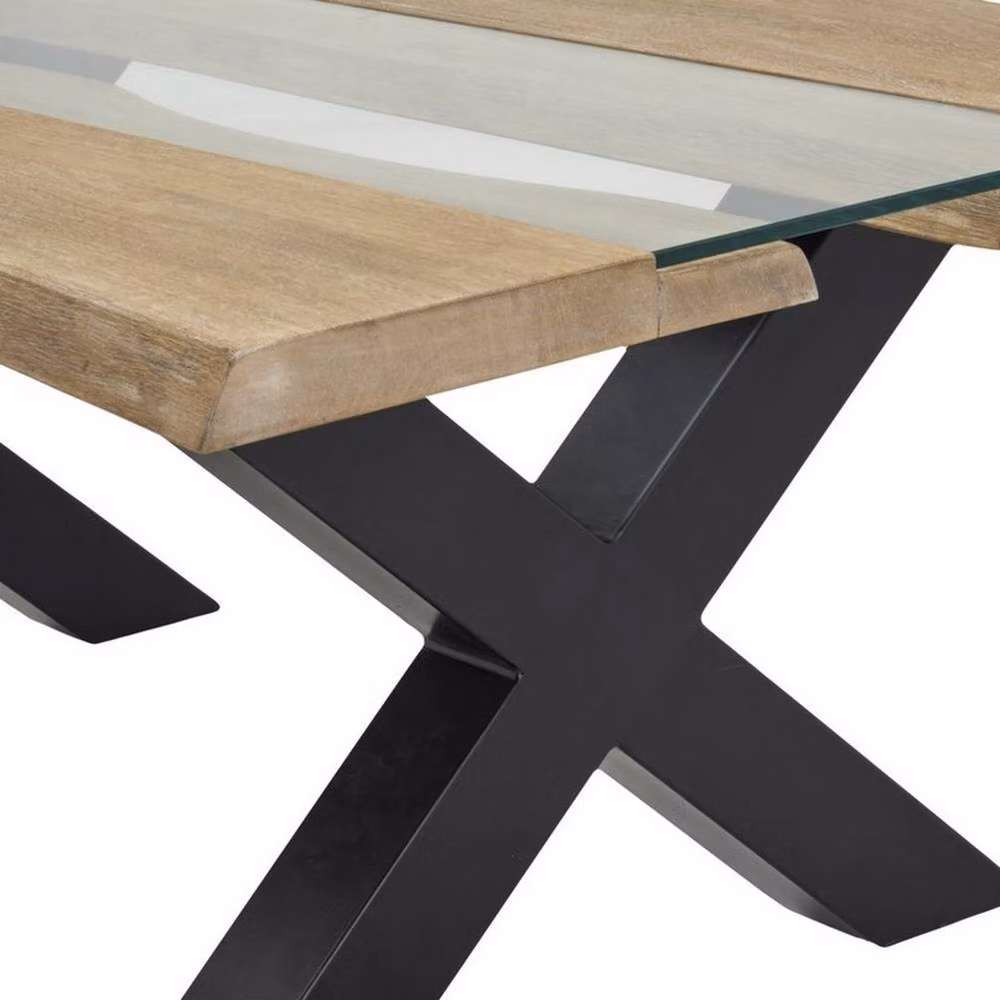 Lemon Pavilion Live Edge Acacia Wood River Coffee Table in Natural Brown, W115 x D70 x H45 cm – 4