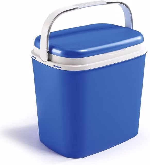 URBNLIVING Insulated Cooler Box for Travel, Camping and Picnics in Blue and Grey