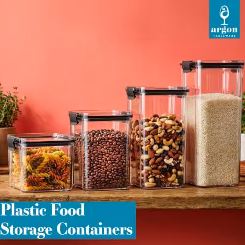 Argon Tableware Airtight Food Storage Containers, 700ml, Black and Transparent, Pack of 3 – 2