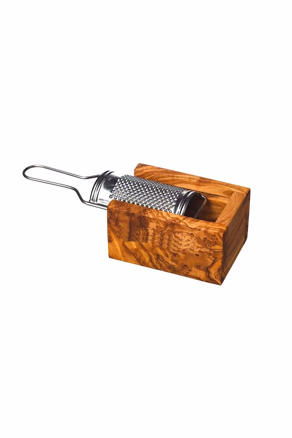 Selbrae House Natural Olive Wood and Stainless Steel Fine Cheese Grater – 2