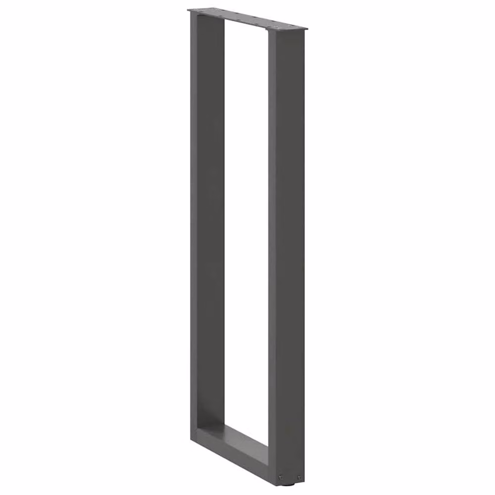 Berkfield Home U-Shaped Modern Coffee Table Legs, 2 Pieces, Anthracite Dark Grey, H: 50 cm, W: 110.5 cm – 3