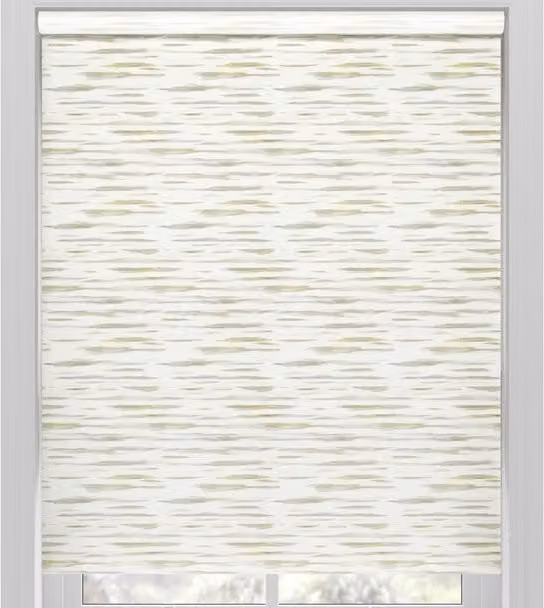 Terrys Neo Made to Measure Striped Roller Blind Sonoma in Yellow and White Semi-Transparent Textile