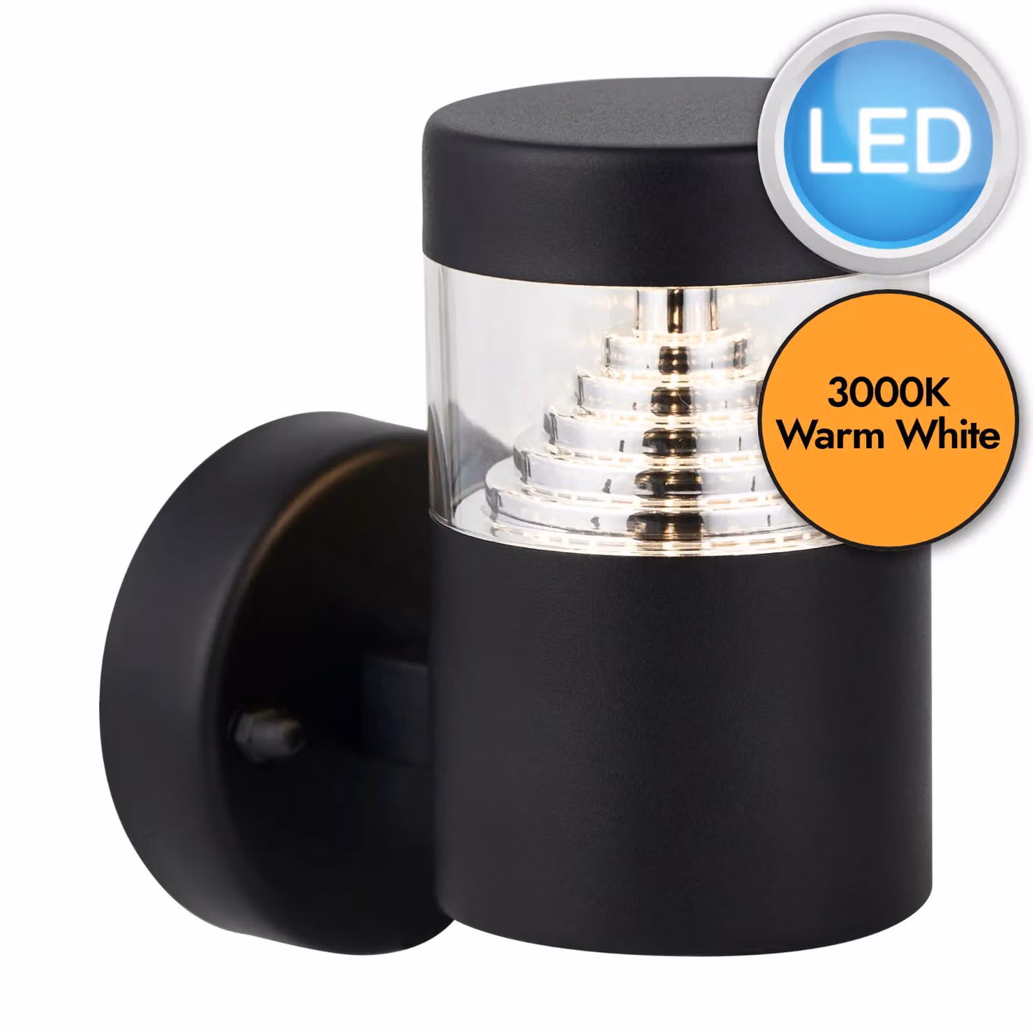 First Choice Lighting Pyramid Black LED Outdoor Wall Light – 2