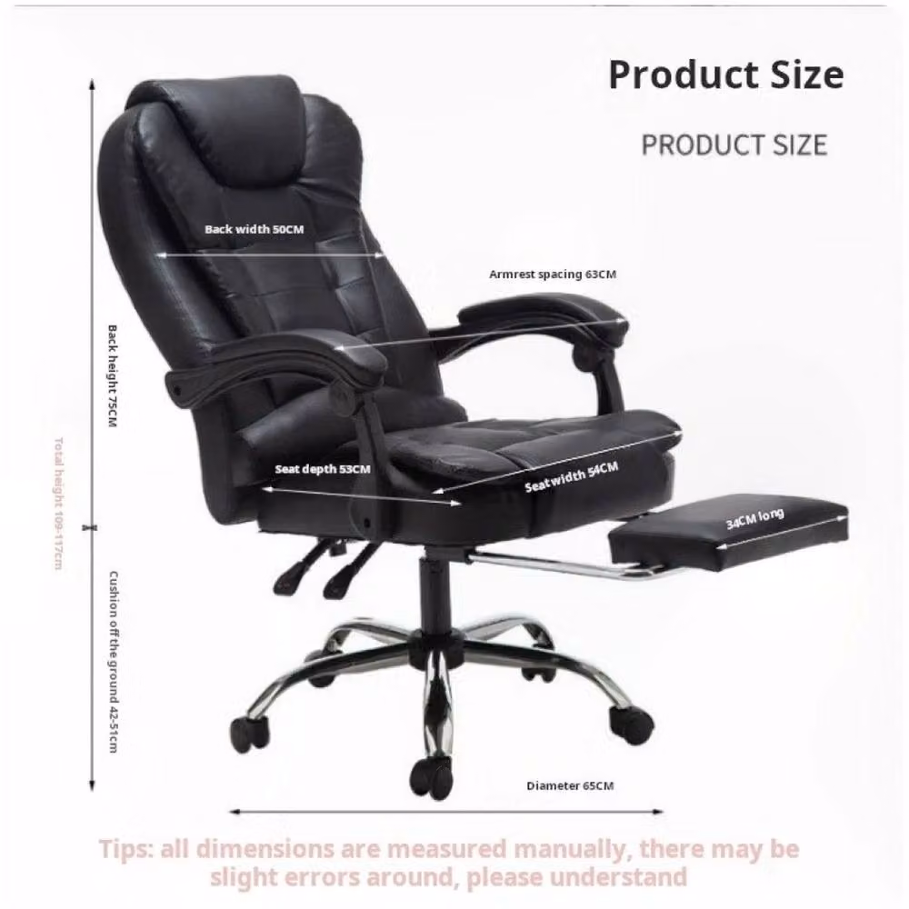 NESTLUNE 8-Point Massage Gaming and Office Chair in Black with Synthetic Leather and Armrests – 2