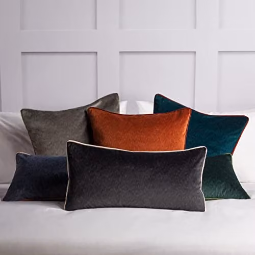 Paoletti Torto Red Velvet Square Polyester Filled Cushion – 5
