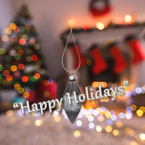 VFM e-Store Silver Oval Glass Christmas Hanging Bauble Decoration H 15 cm x W 7 cm – 3