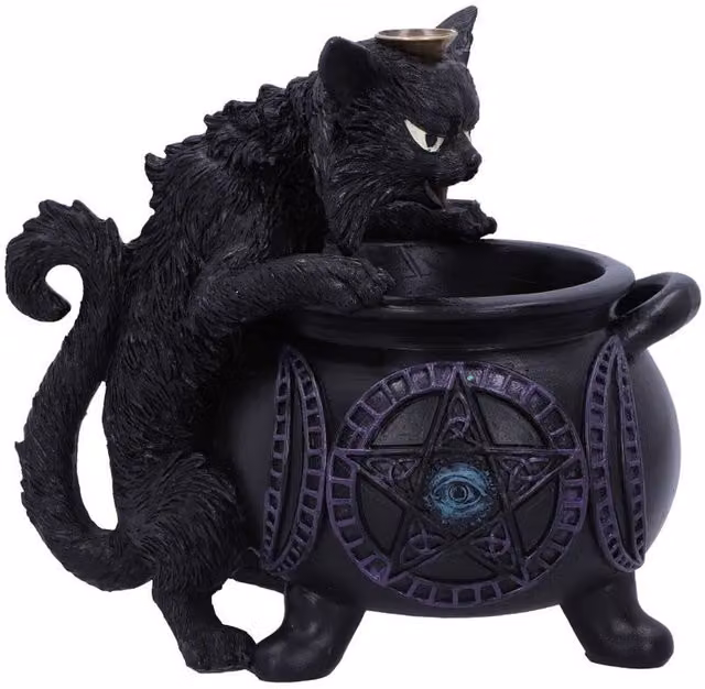 Nemesis Now Spite's Cauldron Backflow Incense Burner, Black, Height: 16.3 cm