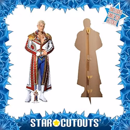 Star Cutouts SC4095 WWE Cody Rhodes American Nightmare Lifesize Cardboard Cutout with Mini, Multicolour – 5