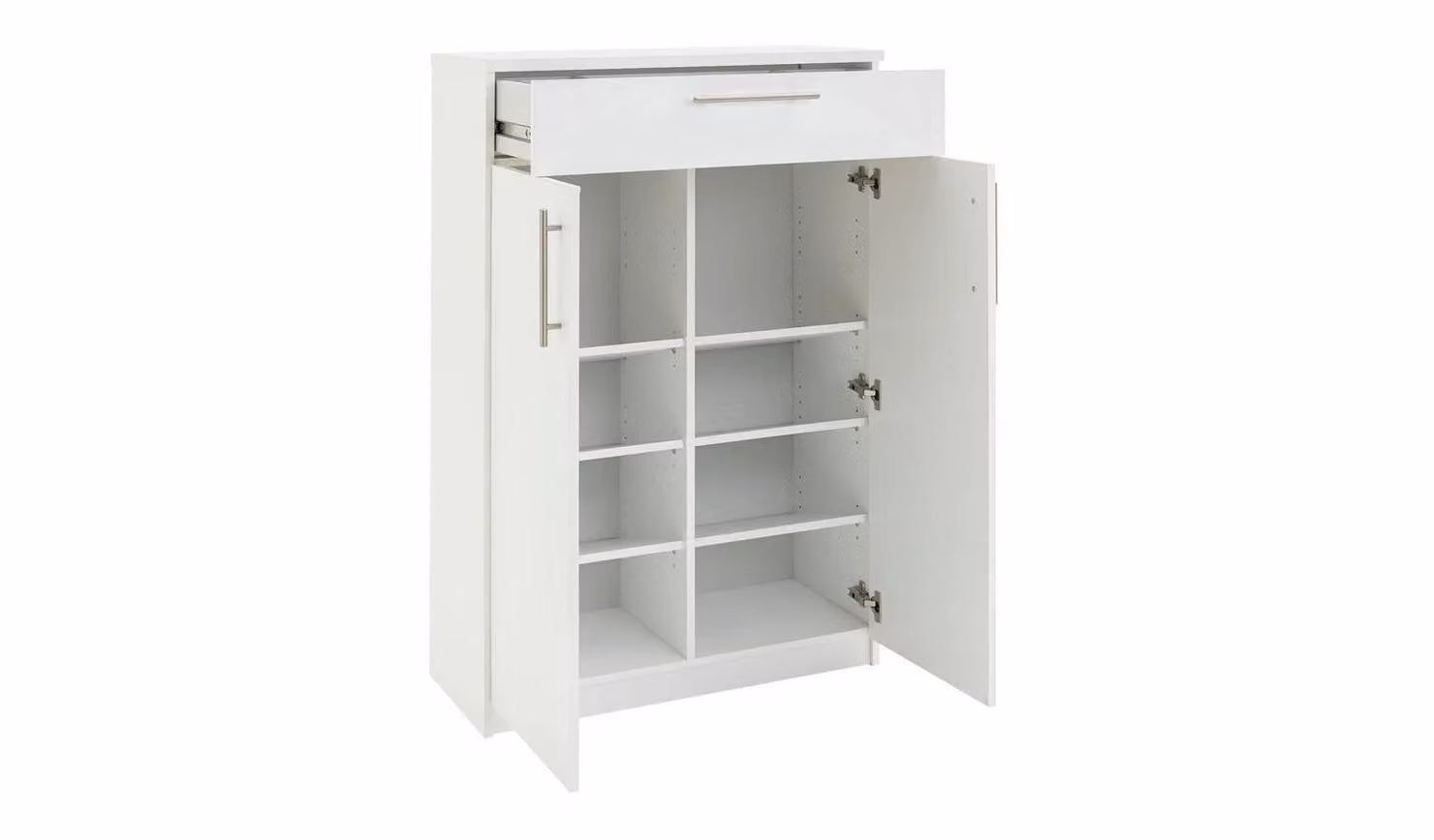 Cheap Furniture Warehouse Brisbane 2 Door Shoe Storage Cabinet, White Modern Hallway Organiser, W/D/H: 75 x 32.8 x 122.4 cm