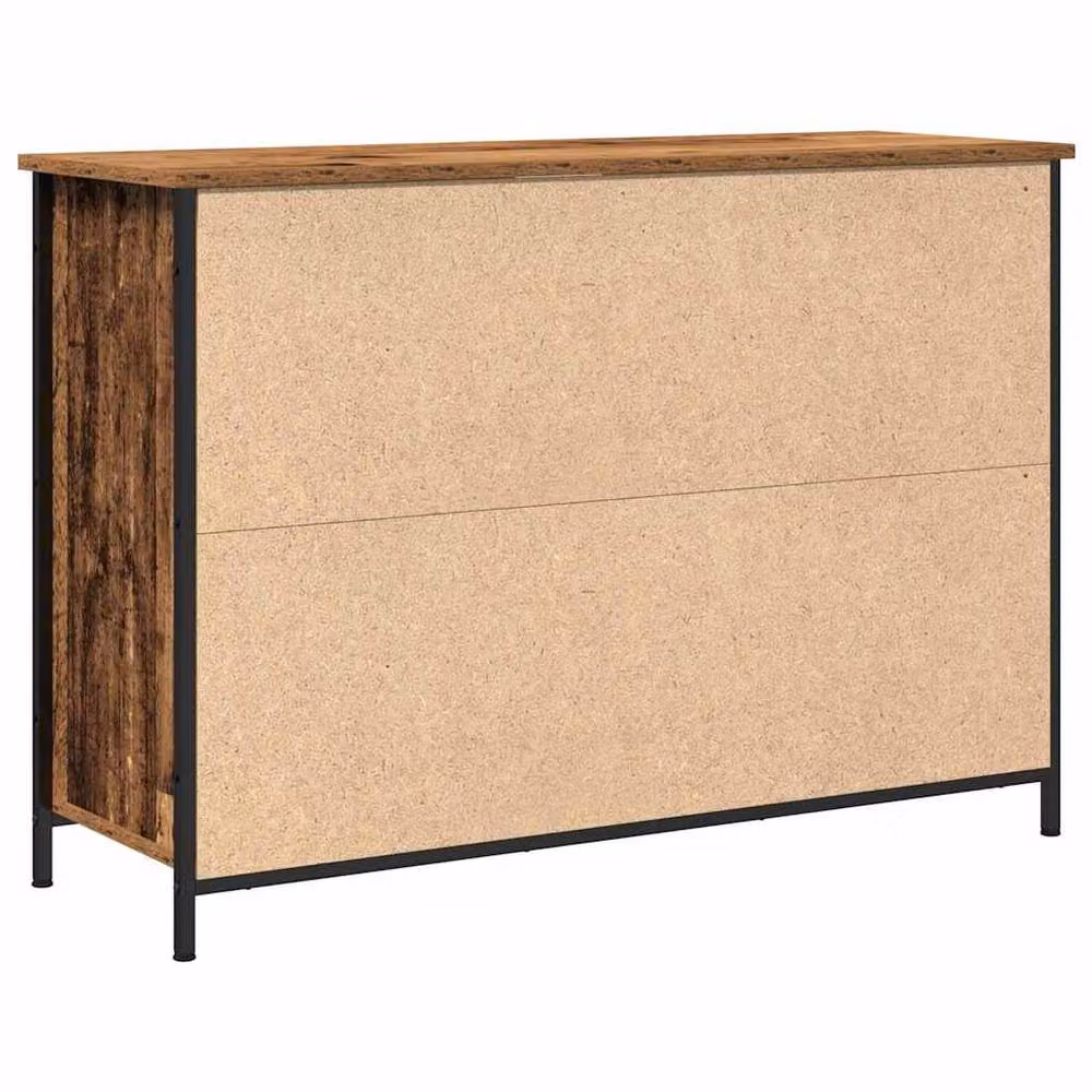 Berkfield Home Rustic Old Wood Sideboard in Brown, W/D/H: 100 x 35 x 70 cm – 4
