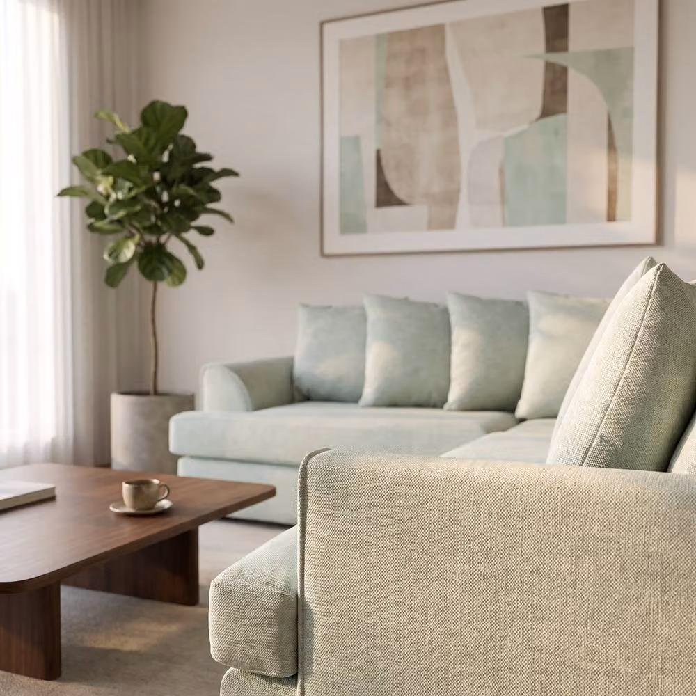Abakus Direct Ferguson Grey Bouclé L-Shape Corner Sofa – 3