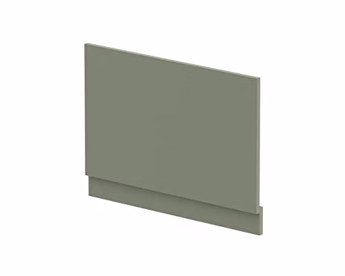 nuie BPR813 Modern Bathroom Straight Bath End Panel and Plinth, Satin Green, W: 78 cm, H: 56 cm, D: 3.6 cm