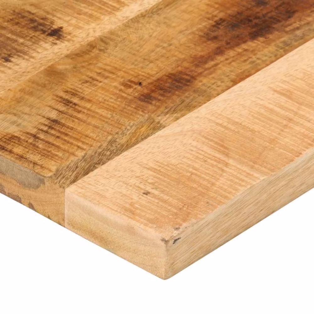 Berkfield Home Rectangular Rustic Solid Mango Wood Table Top, Brown, W: 160 cm, D: 40 cm, H: 3.8 cm – 3