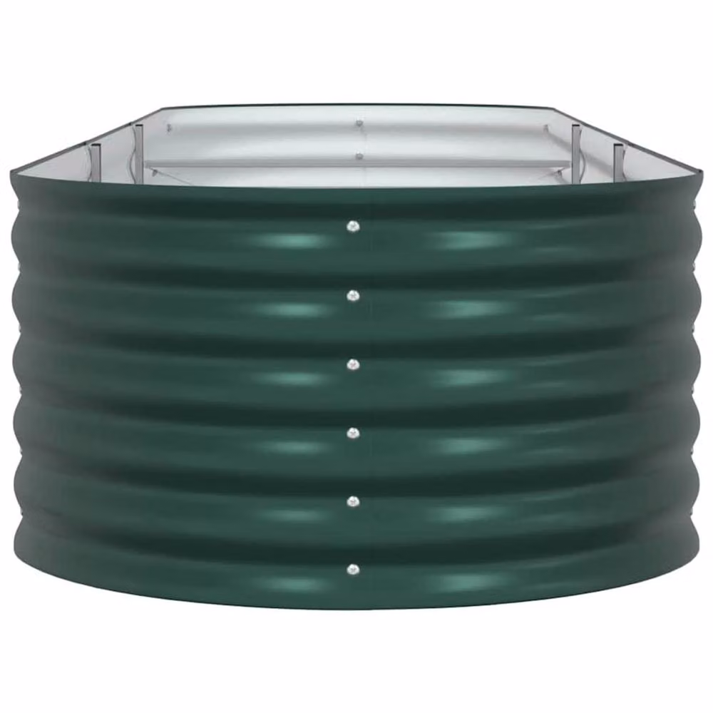 Berkfield Home Garden Green Galvanised Steel Raised Bed W: 320 cm, D: 80 cm, H: 44 cm – 4